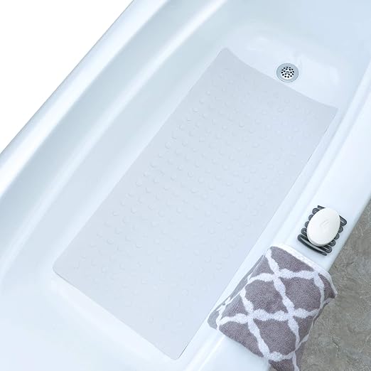 18" x 36" Extra Long Rubber Safety Bath Mat White Amazon.ca Home