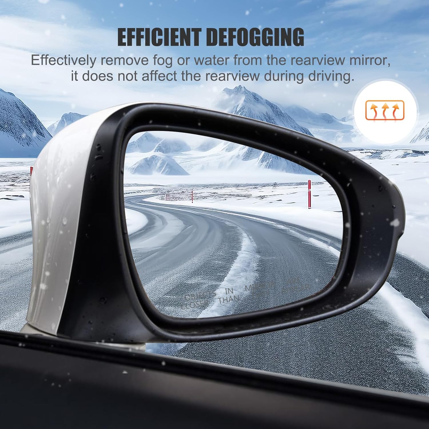 Passenger Side Heated Mirror Glass for 2013-2017 ES350 ES300h GS350 GS450h, 2011-2017 CT200h, 2013-2016 LS460 LS600h, 2015-2018 RC350 RC F, Convex Right Mirror Glass With Backing Plate