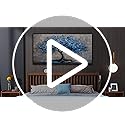 ERQINHUA Large Canvas Wall Art For Living Room Farmhouse Wall Decor For Bedroom Abstract Paintings Blue Tree Wall Pictures Artwork Office Decoration Dormitory Home Decor Black Framed 24x48 Inches