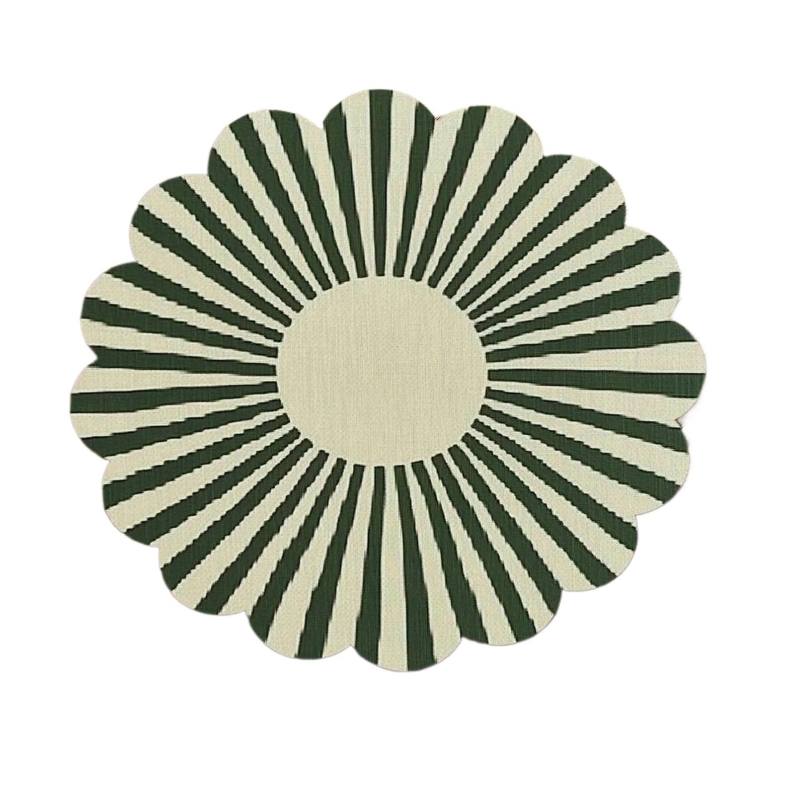 Napperon en dentelle verte rayé tapis de table propre cuisine et salle à manger lot de 6