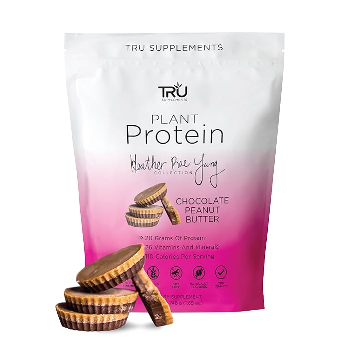 Buy TRU Plant Based Protein Powder, BCAA, EAA, 20g Vegan Protein, 100