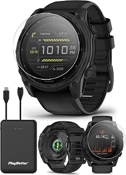 Garmin tactix 8 Solar AB Elite 51mm Tactical GPS Watch PlayBetter Bundle