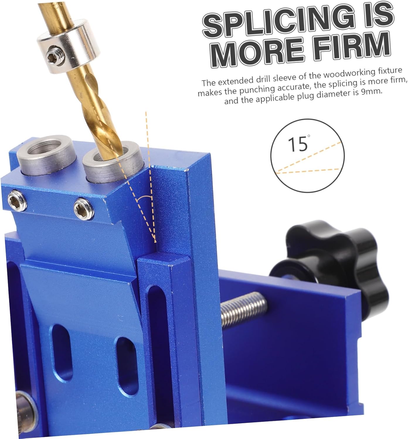 1set Pocket Hole Jig Kit Double Drilling Guide for Woodworking and Construction Easy Installation for Accurate Screw Connections