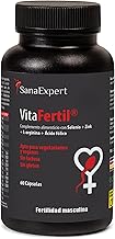 SanaExpert VitaFertil – Nutritional Supplement for Men – with L-Arginine, Zinc and Essential Vitamins – 60 Capsules – Made in Germany