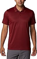 Columbia Men's Hike Short Sleeve Polo - Omni-Wick Moisture Wicking, Active Fit, Red Jasper 4X Tall Performance Shirt
