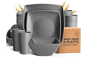 Teivio Set of Dishes for 6: A Stylish and Durable Dinnerware Solution