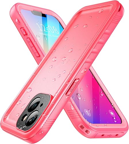 SPORTLINK Funda impermeable compatible con iPhone 13 Pro  Protector de pantalla integrado de cuerpo completo, a prueba de golpes, a prueba de polvo,