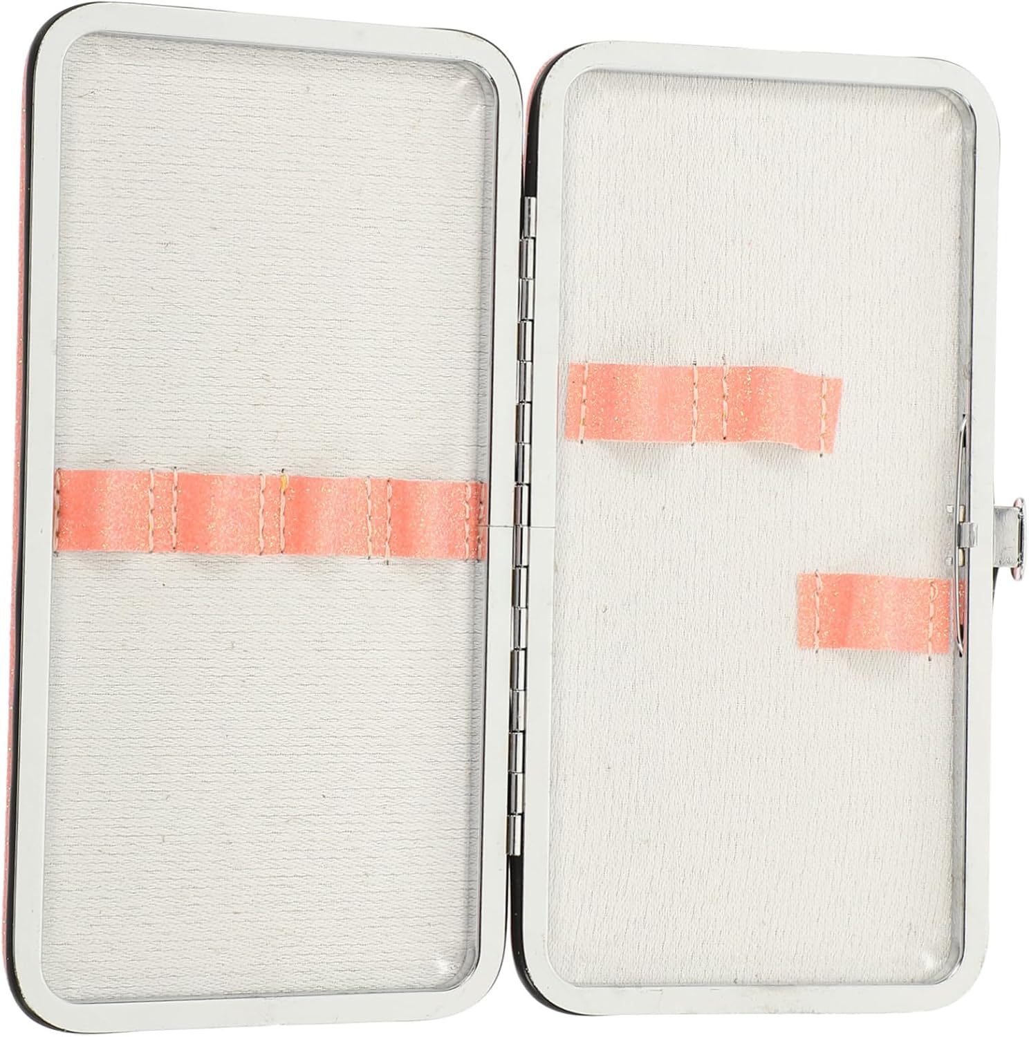 Lash Tweezers Case Magnetic Pink Iron PVC Organizer Box