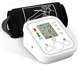 Blutdruckmessgerät Oberarm Digital Messgerät Bluthochdruck LED Display, Arrhythmie-Erkennung & Pulsmessung, Große Manschette 22-36 cm, 2 * 99 Speicher