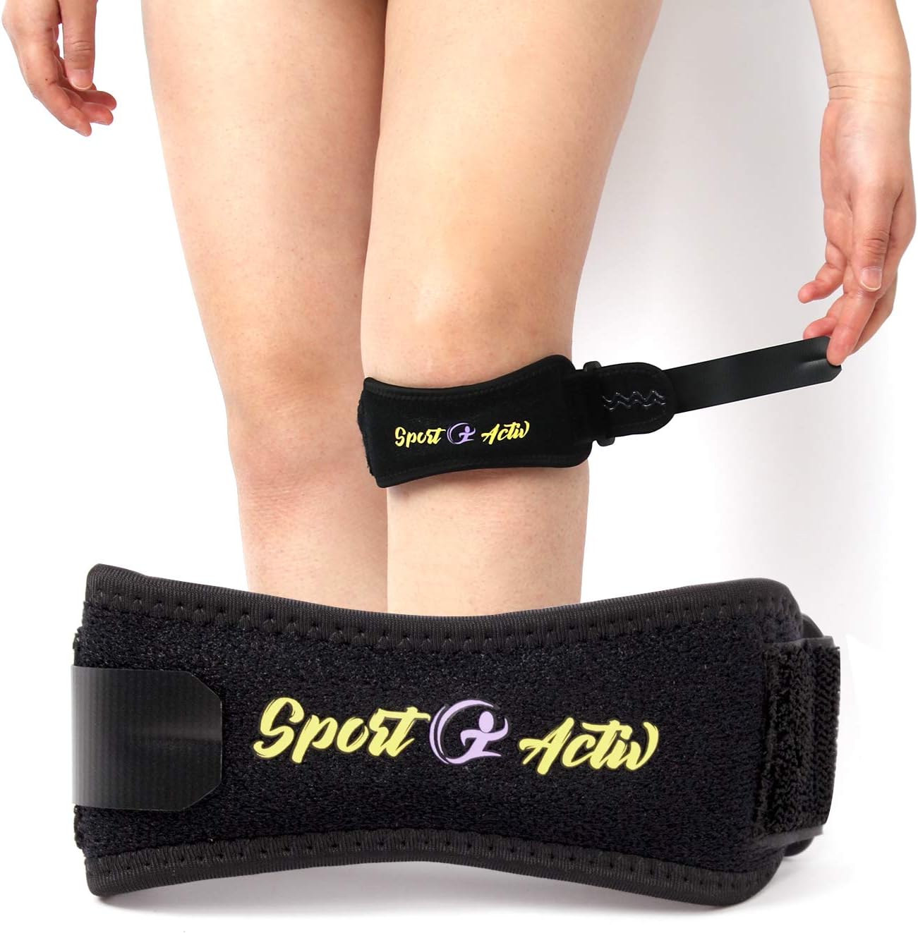 Amazon.com: Sport Activ 2-Pack Knee Strap for Knee Pain Relief, Osgood ...