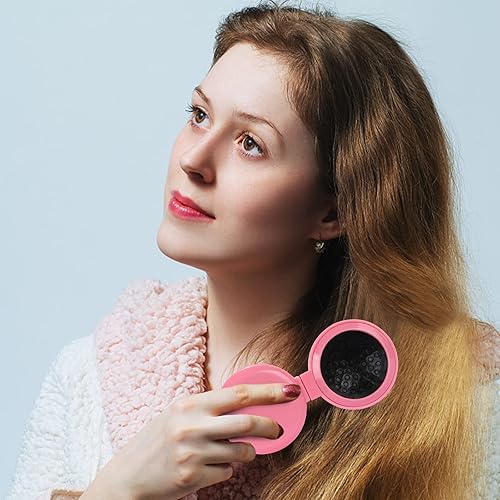 Miniatura 4 de TOSAMZOO 3 cepillos plegables para el cabello de viaje con espejo, mini peinecepillos húmedos, compactos con bolsillo para bolso de mano para
