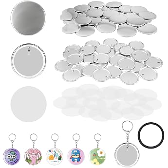 DBREAKS 100 x round button blanks 58 mm button pin badge DIY pins button