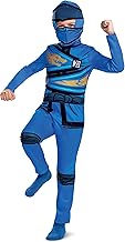 LEGO Ninjago – Blue Jay Ninjago Costume for Children – Size 7/8 Years – Officially Licensed – Jumpsuit + Mask – Soft Textile – Detailed Prints – Costume for Parties, Birthdays, Halloween