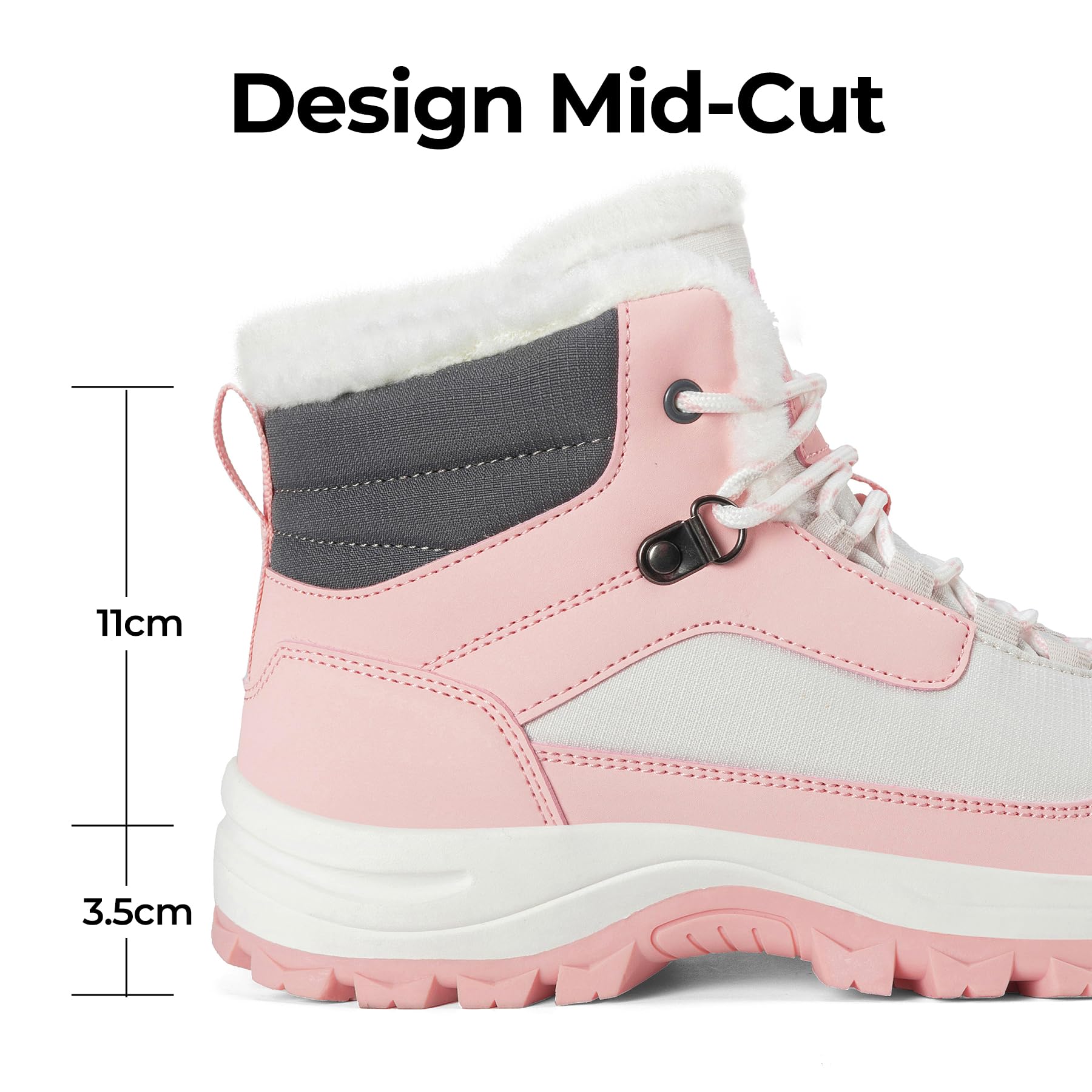 Mishansha Stivali Donna Invernali Scarpe da Escursionismo Antiscivolo Scarponi Trekking 36-42 EU