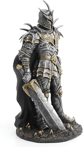 Miniatura 4 de Veronese Design 10" Armoured Lich King con gran espada escultura de resina pintado a mano acabado