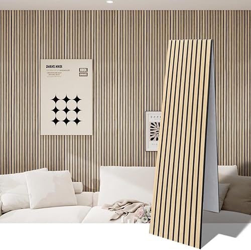 Miniatura 8 de Paquete de 2 paneles de pared 3D para despegar y pegar, paneles de pared para decoración de paredes interiores, tablones autoadhesivos que absorben