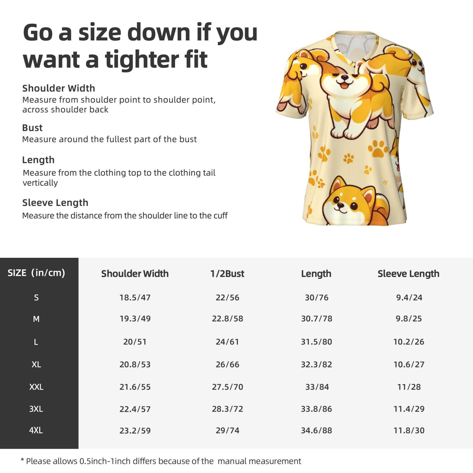 Stylish Athletic Sports Jersey Shiba-Inu-Puppy Men's Rugby Jersey X-Large Black