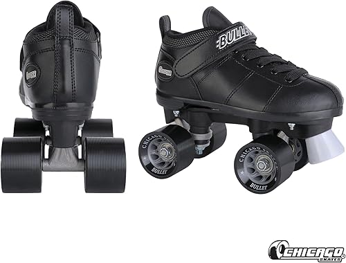 Vista 2 de Chicago Skates Bullet Speed Quad Roller Skates – Durable, Top Performance Indoor/Outdoor Youth Skate Shoes for Women & Men Beginner 62mm Urethane