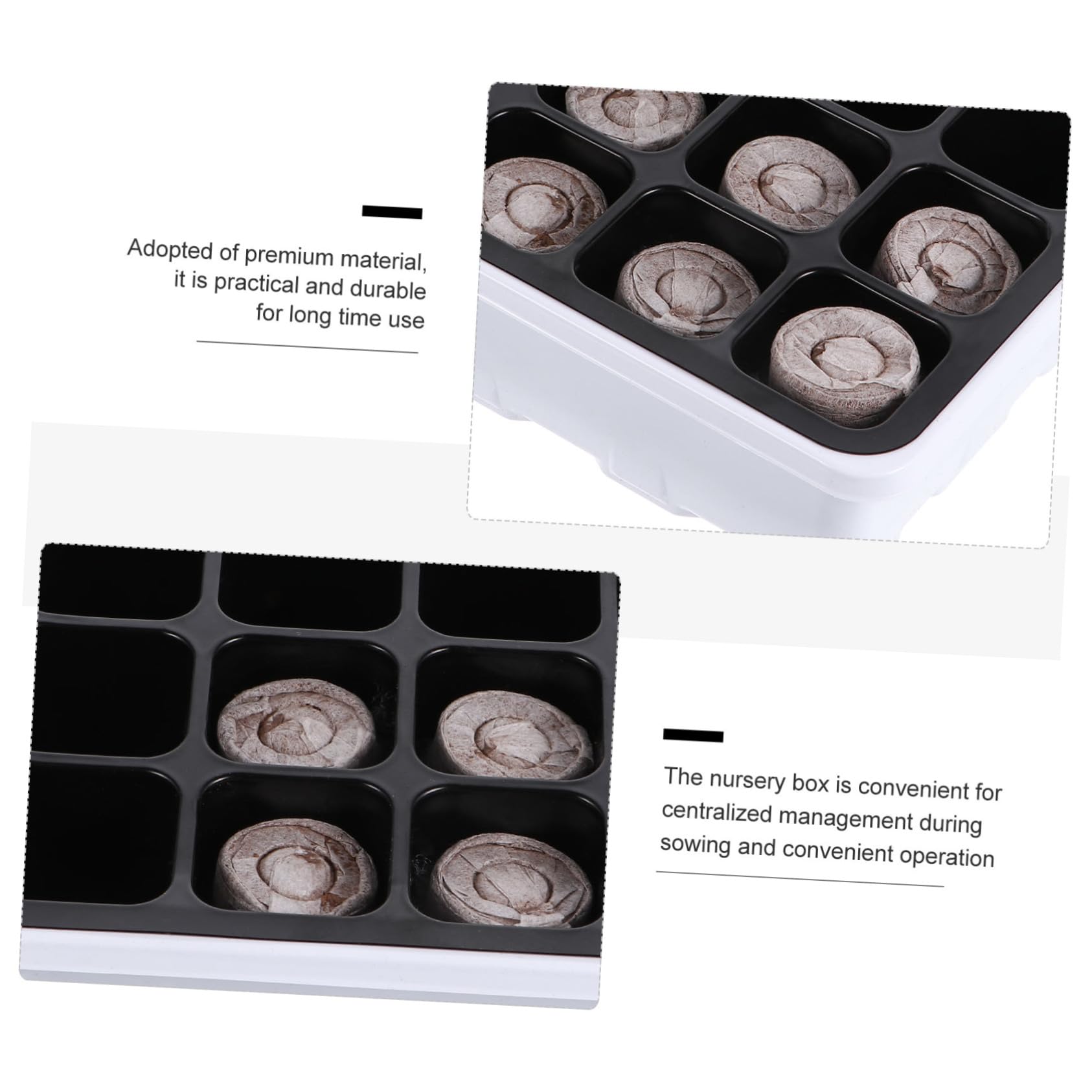Toyvian 3 Sätze Anzuchtkasten Mit Nährstoffblock Pflanzenanzucht Tray Für Wurzelwachstum Für Garten Und Innenräume 12 Stück * 3
