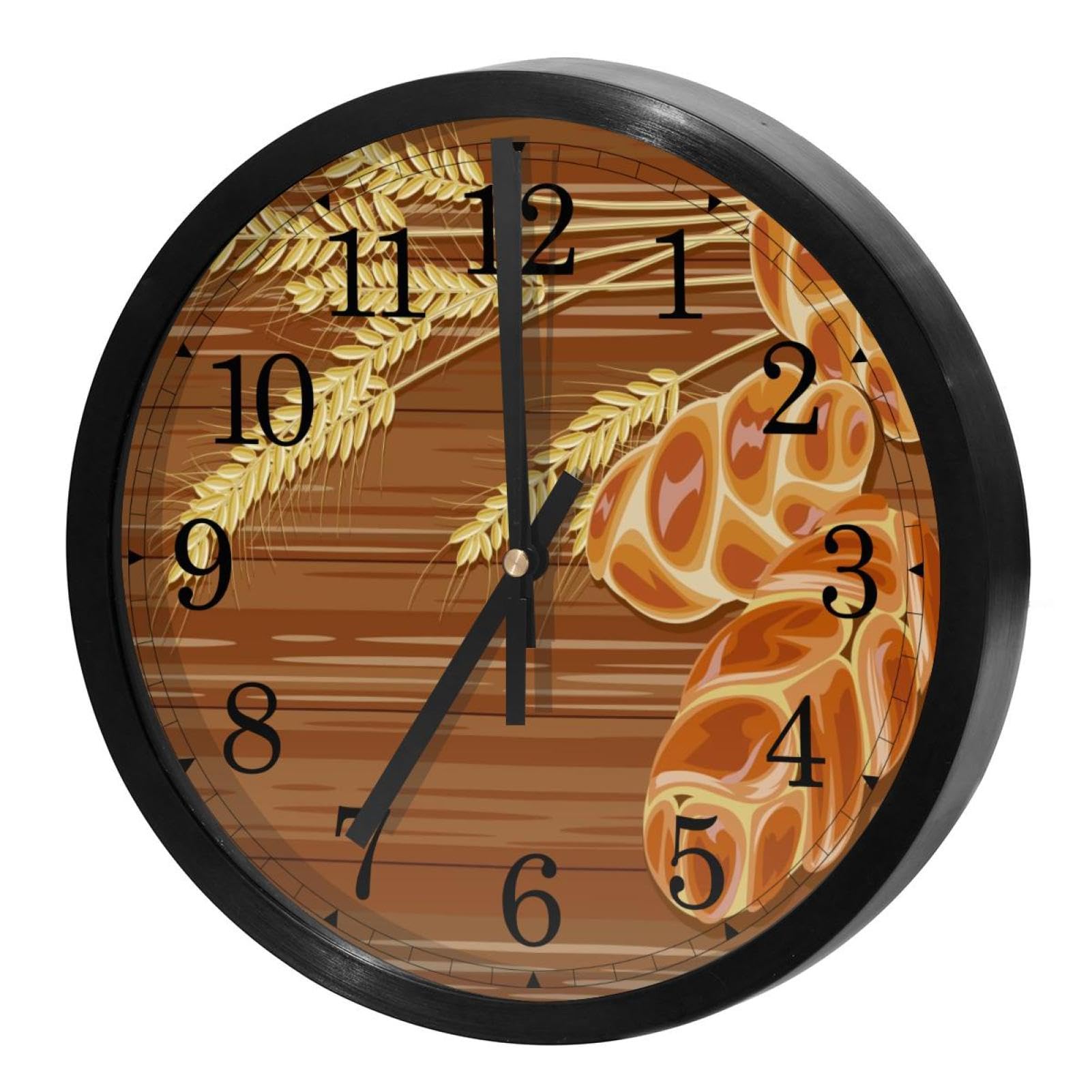 Horloge murale pour maison et cuisine motif pain Challah