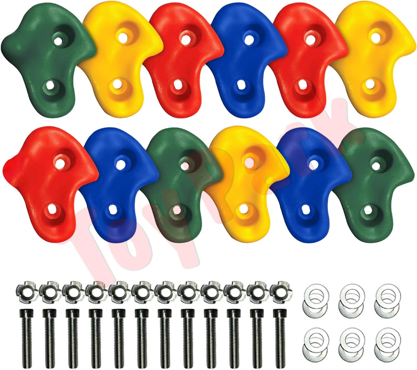 Toy Park Extra Large Rock 12 pc Climbing Holds/ Climbing Stone for DIY Children Playground Wall /Wood Block