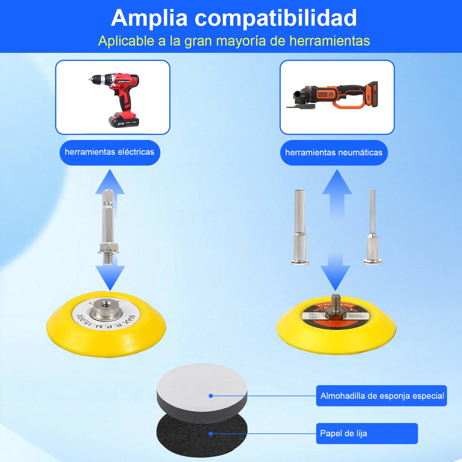 Juego De 133 Piezas De Lija Con Velcro Para Dremel | Papel De Lija Húmedo/Seco, Discos Pulidores, Para Madera Y Metal