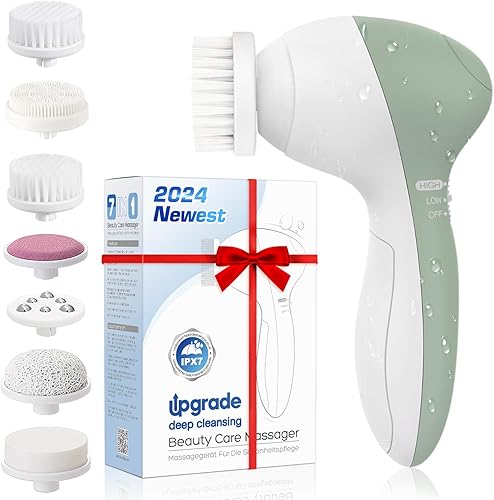 Cepillo de limpieza facial Dispositivo limpiador eléctrico exfoliante giratorio, impermeable con limpieza profunda y exfoliación giratoria máquina