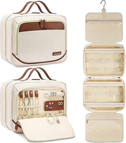 LOVEVOOK Neceser de viaje para mujer, Blanco