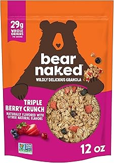 Bear Naked Triple Berry Fit Granola - Non-GMO, Kosher, Vegan - 12 Oz (Pack of 6)