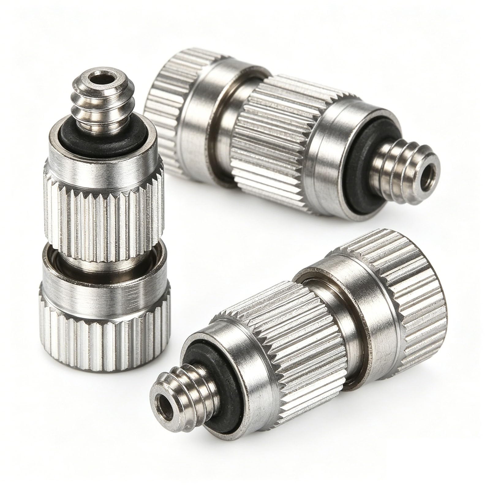 PUAISJN Brass Misting Nozzles, Brass Misting Nozzles 0.1-0.5mm 50pcs For Outdoor Cooling Pressure Atomizing Spray(2 Sections,Orifice Dia 0.1mm)