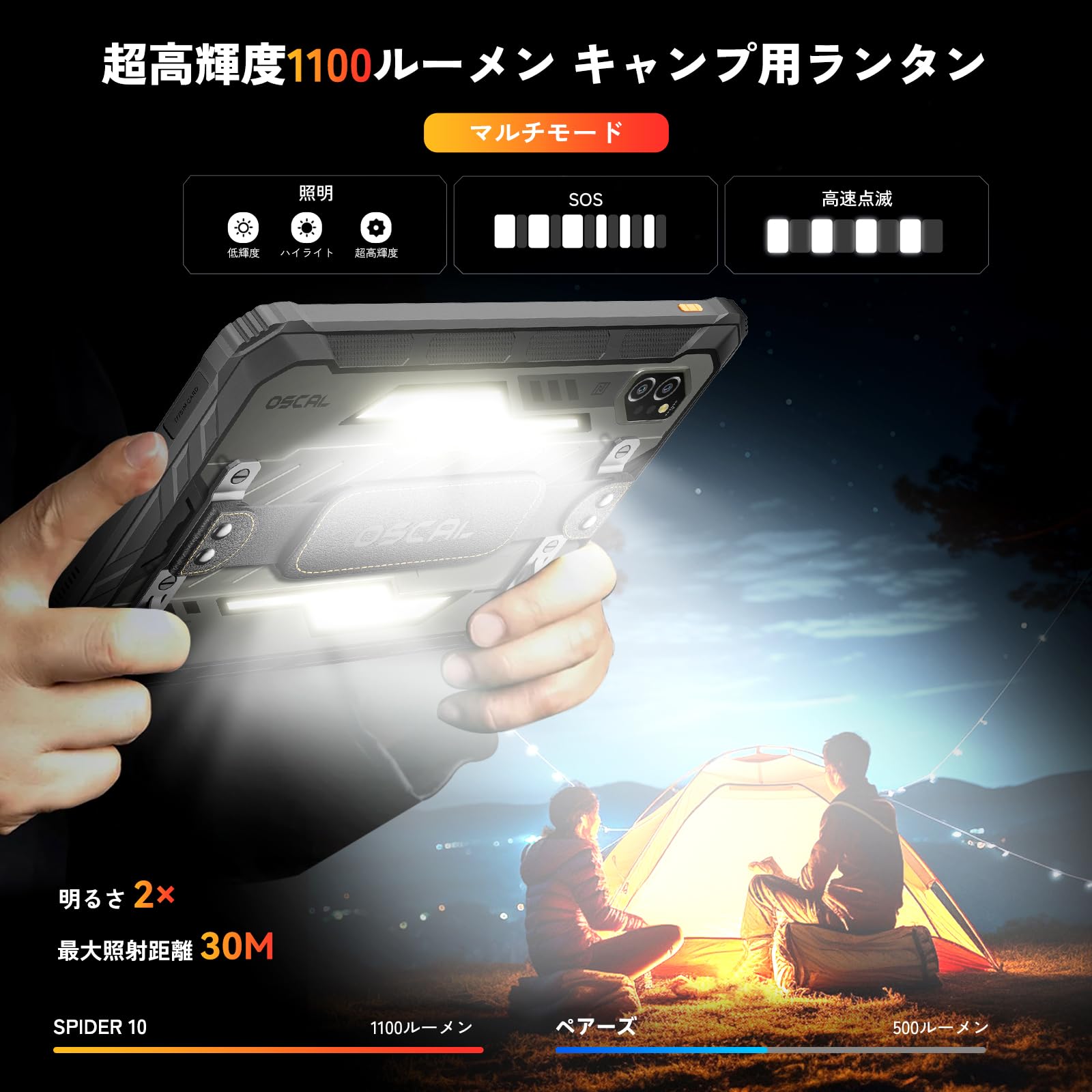Amazon.co.jp: OSCAL SPIDER10 防水タブレット11インチ IP69K 防水防塵