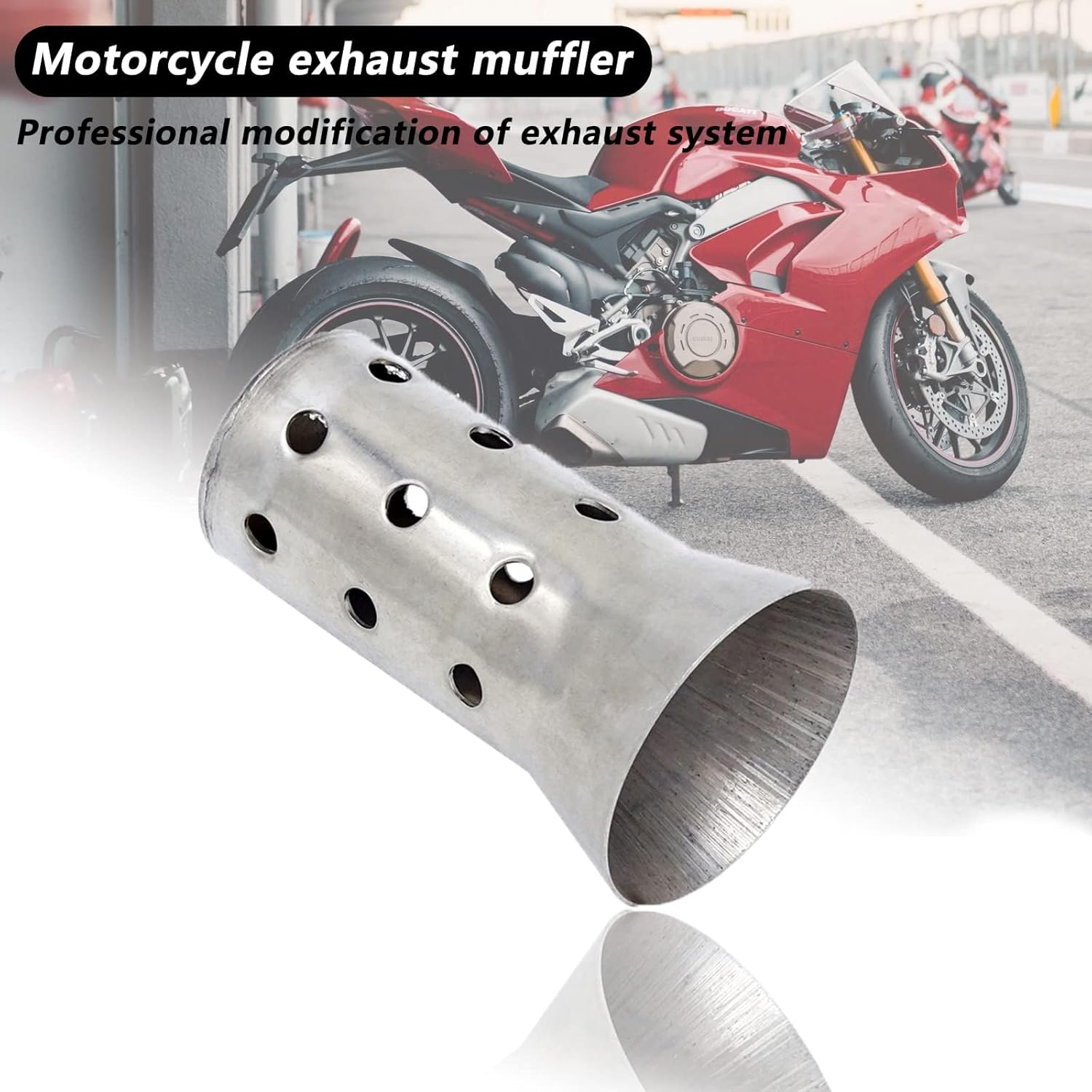 Motorcycle exhaust muffler with DB Killer