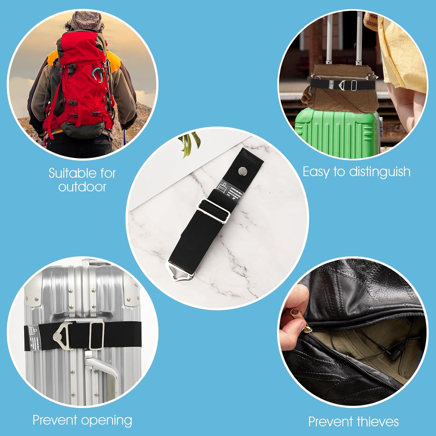 Luggage Belt Strap Backpack Luggage Strap Travel Strap for Luggage