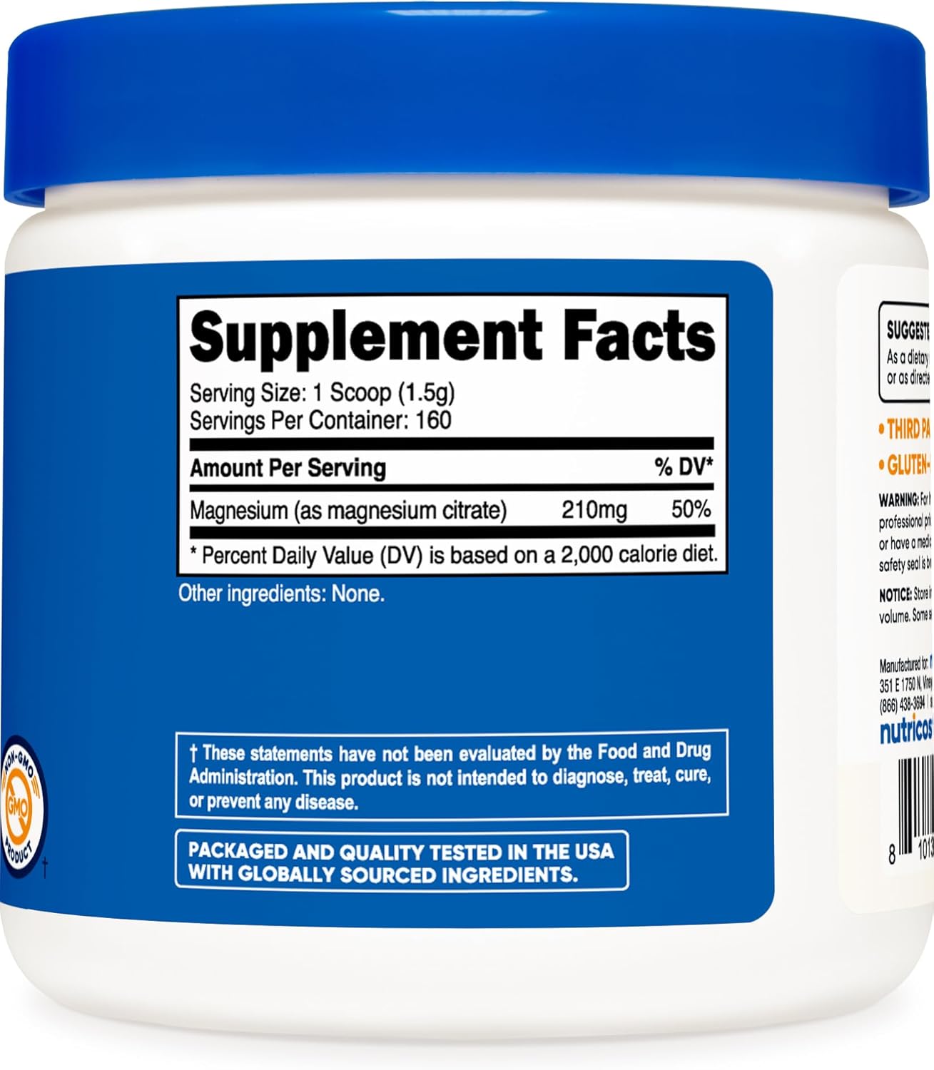 Nutricost Magnesium Citrate Powder (Unflavored, 250 Gram) - Image 5