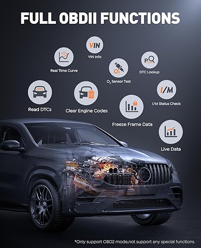 Miniatura 3 de Arrancador de batería de automóvil con escáner OBD2 5000A, arrancador de batería de automóvil portátil (todo gasolina10L diesel), cables de puente