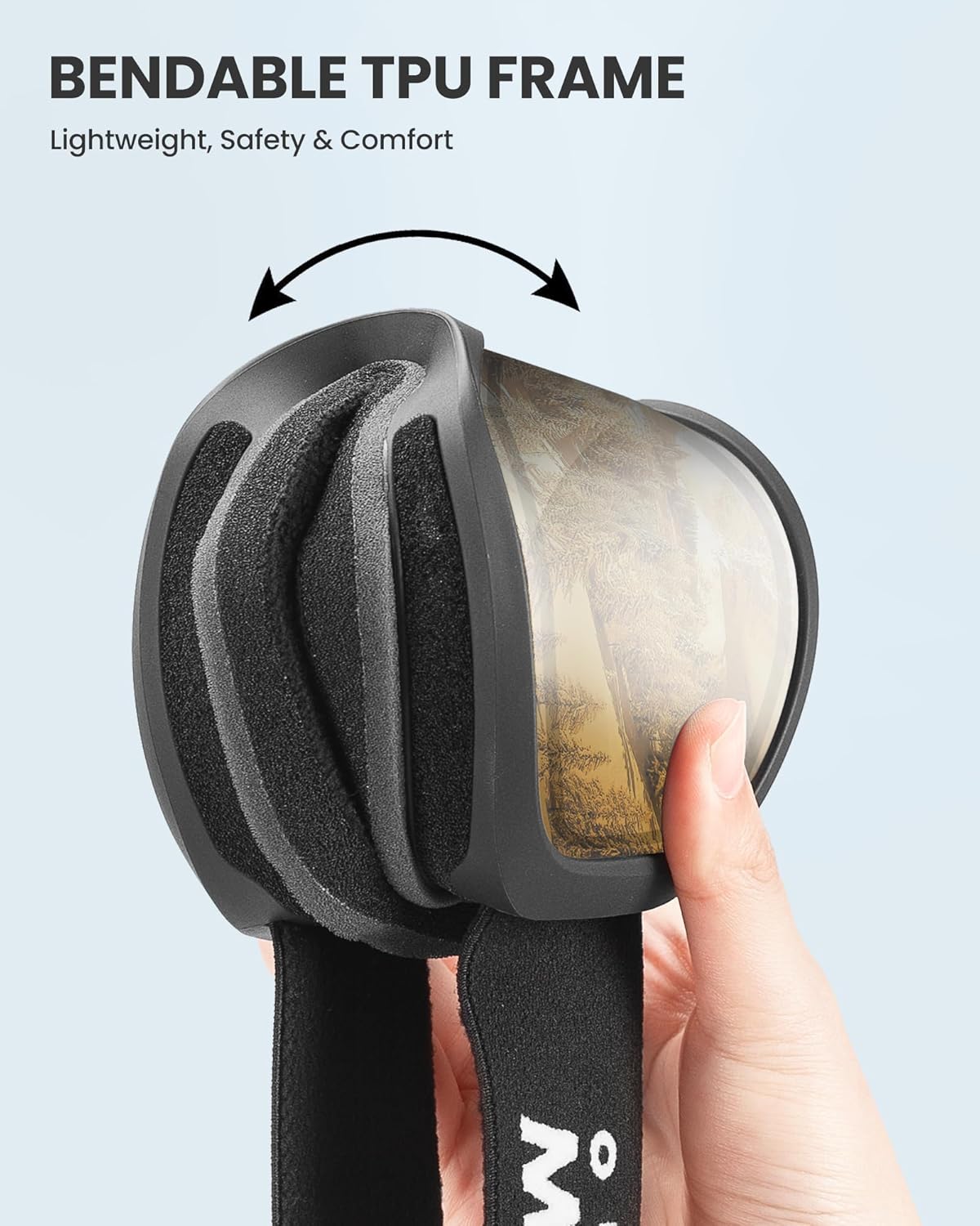 OutdoorMaster Owl Ski Goggles OTG, Snow Snowboard Goggles for Men Women Youth, Anti-Fog, 100% UV Protection