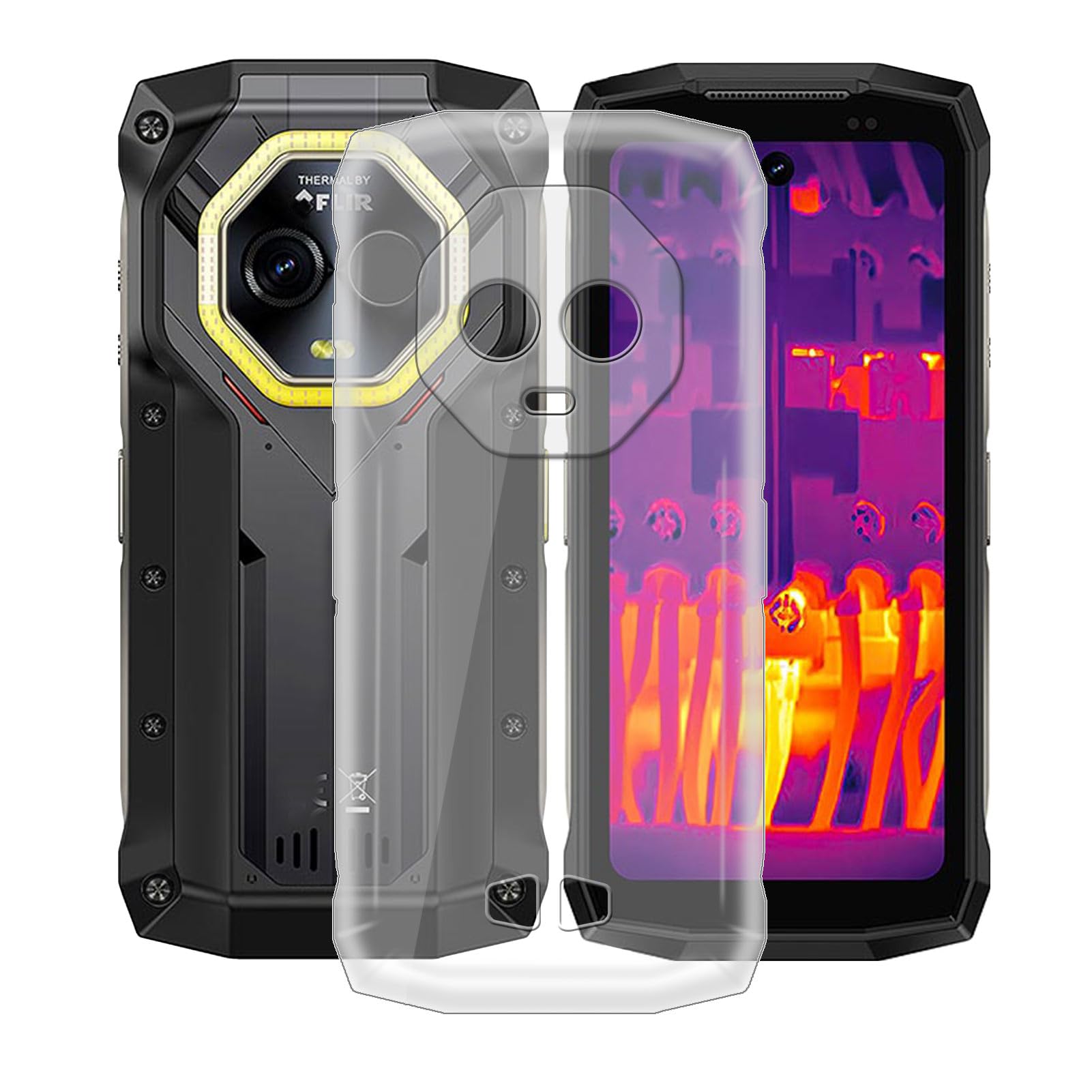 Custodia Per Ulefone Note 11P (6.55'') + 2 Pellicole Vetro Temperato, Cover Morbida TPU Trasparente E Protezione Schermo 9H, Clear