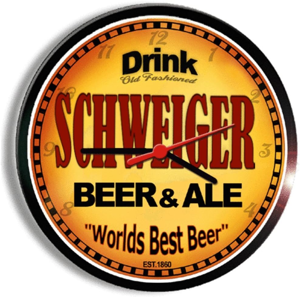 Goldenoldiesclocks Schweiger Beer and ale Cerveza Wall Clock