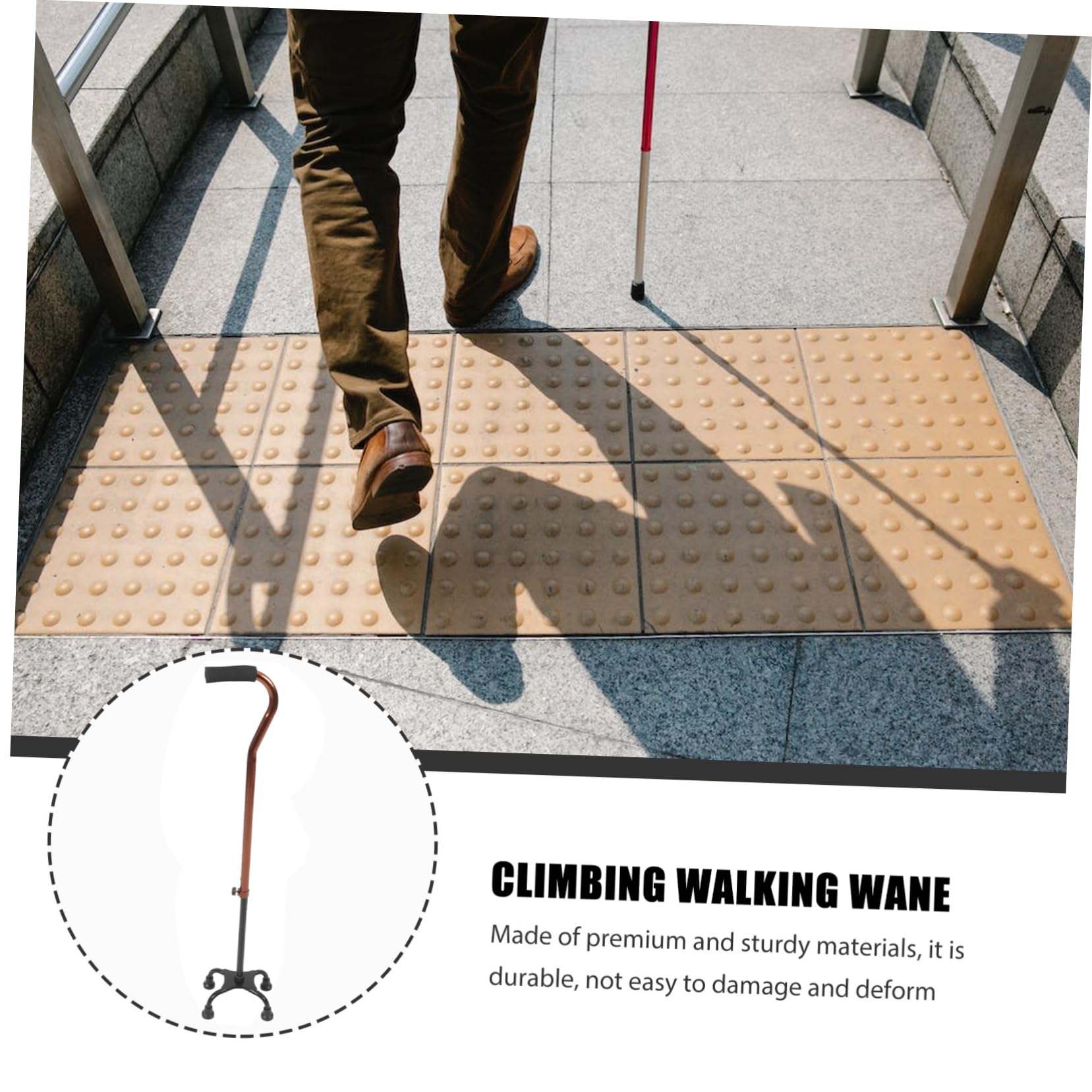 Bastone Impugnatura Camminare Alluminio Regolabile Lega e per in di Gomma Ergonomica Antiscivolo, Leggero e Resistente per Anziani e Attività All'aperto