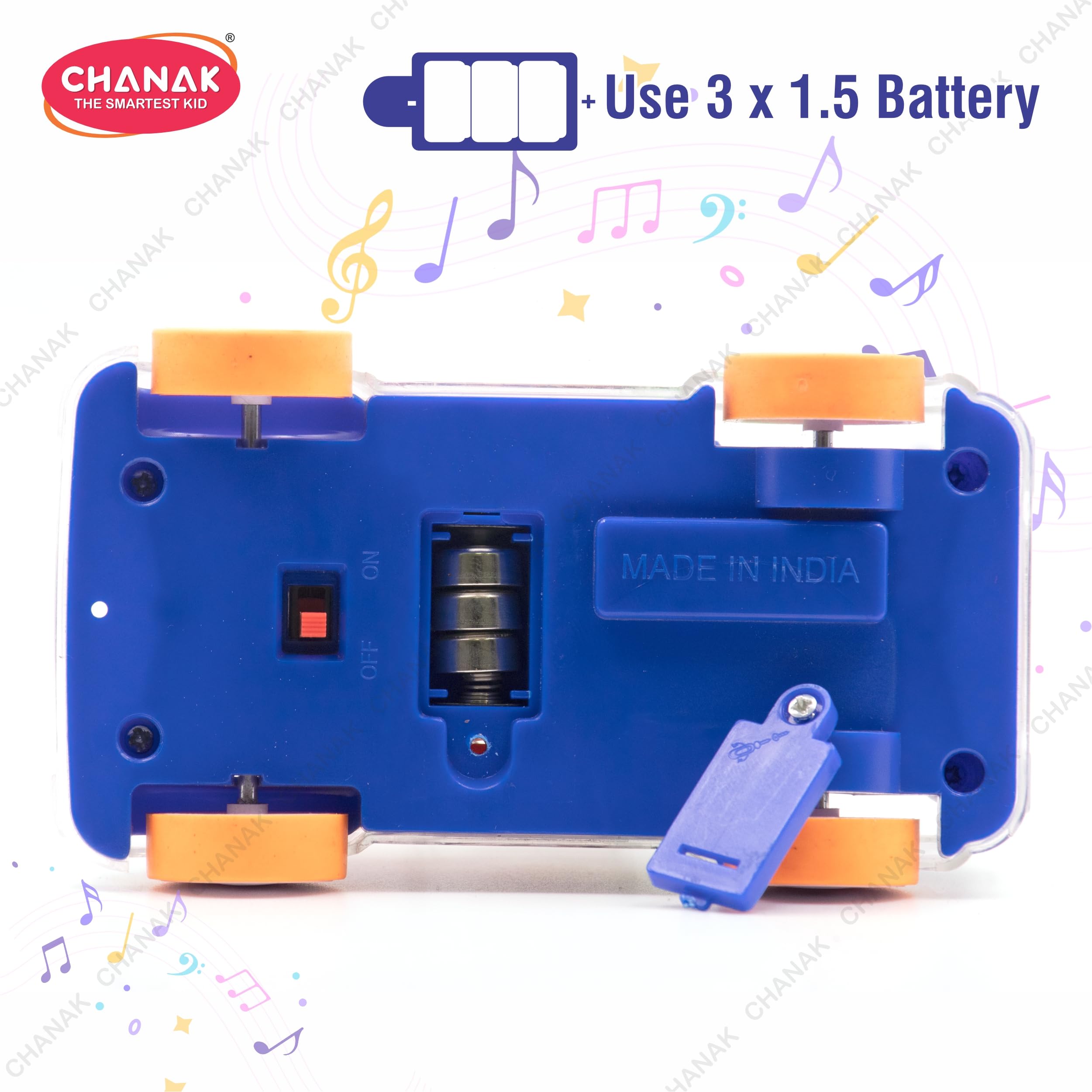 Chanak Transparent Gear Bus for Kids, Mini School Bus with Tinkling Sound and Light Toy for Kids Above 3 Years, BIS Approved (Dark Blue) 4