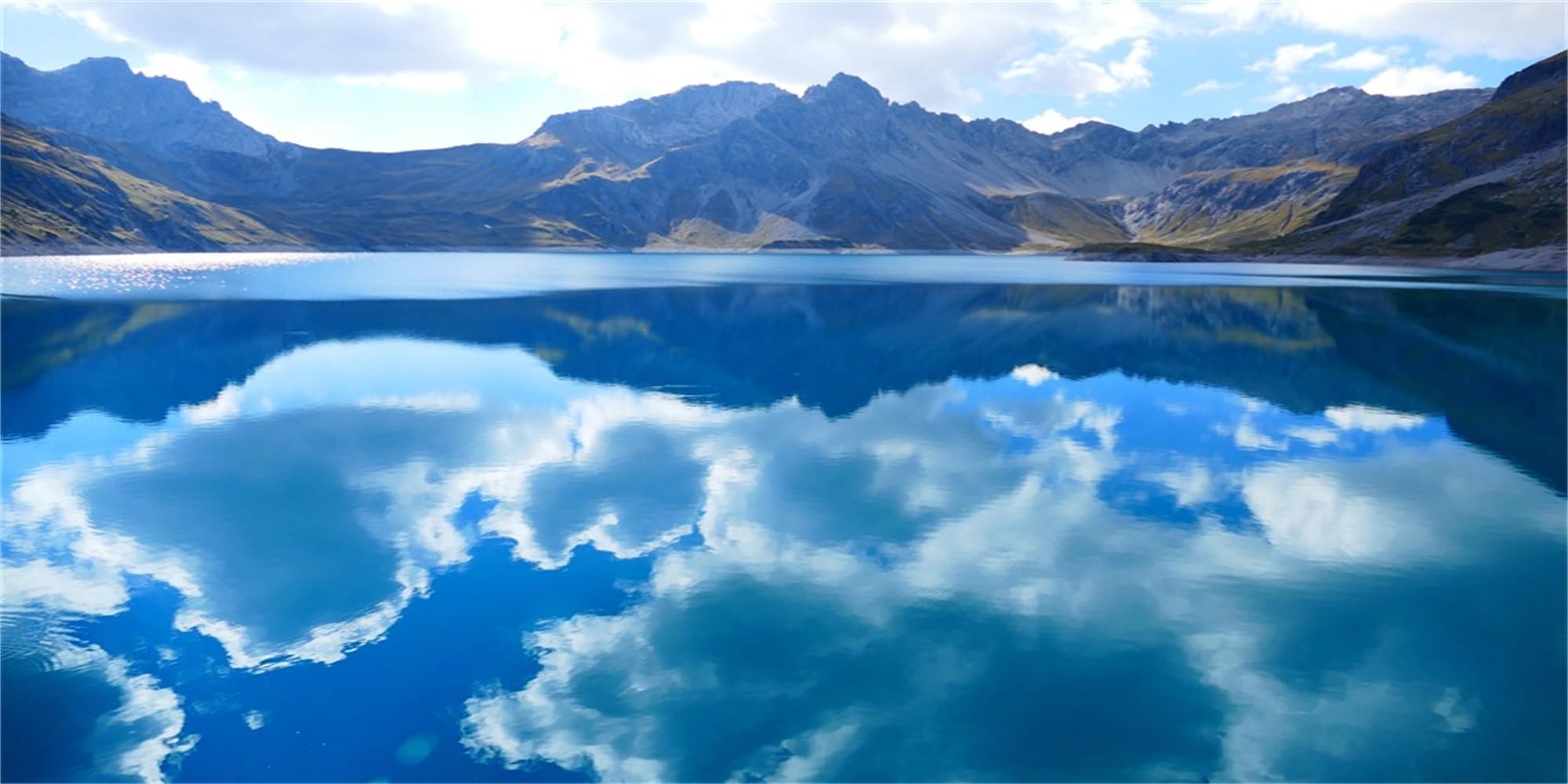 MIRRORANG 61x41cm Nature Scenery Terrarium Background Blue Sea Mountains Sky Landscape Reptile Habitat Background Tropical Fish Tank Aquarium Background — image 1