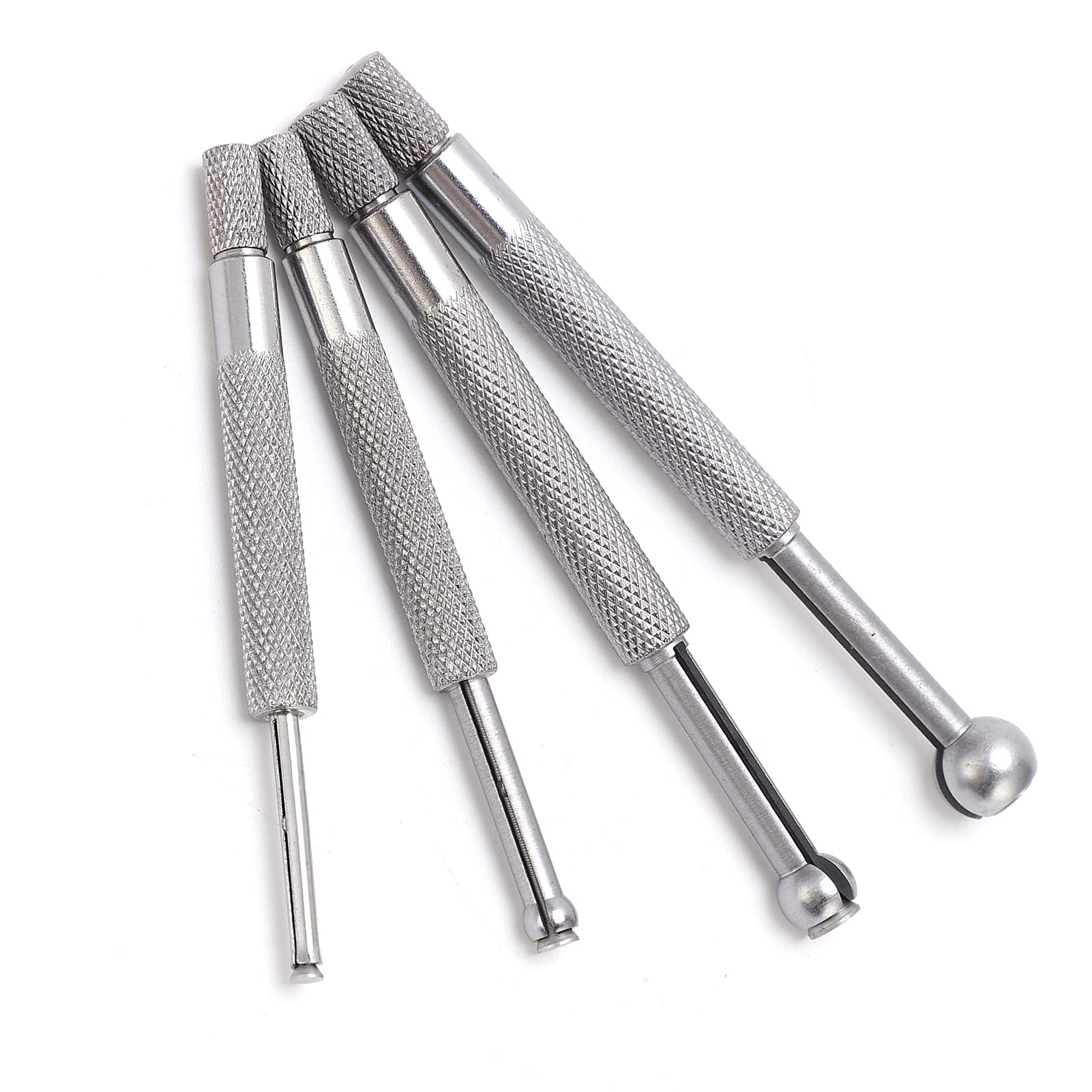Calibro per Fori 4PCS Calibro Telescopico Calibro a Sfera Completo Set di Alesametri 3‑13 Mm per Misurazione di Scanalature di Fessure per Piccoli Fori