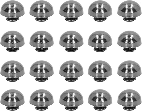 TOPINCN Perno prisionero de cabeza redonda Accesorios de decoración negra Remache de cuero Remaches Semicírculo de cuero Remaches de seta Tipo de