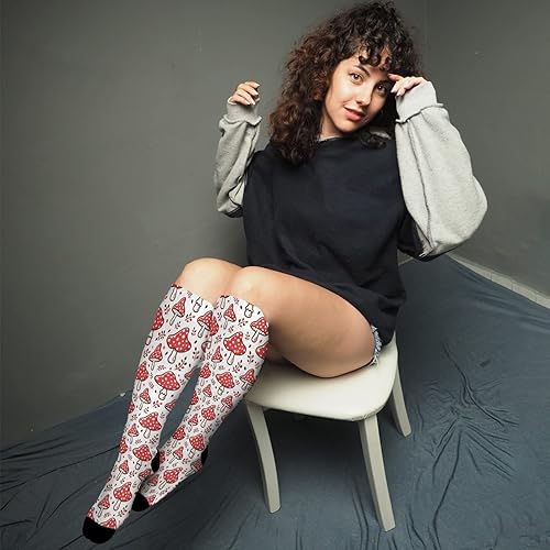 Vista 4 de devor plant Cute Mushrooms Funny Mushrooms Magic MushroomsMid calf socksKnee Socks Long Women's Socks Knee High Tube Sock Funny plant Cute Mushrooms