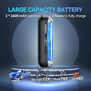 CYCPLUS Portable Electric Tire Inflator Bike Pump,150PSI Auto Off