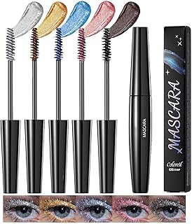 Juego de rímel con purpurina, 5 colores brill...