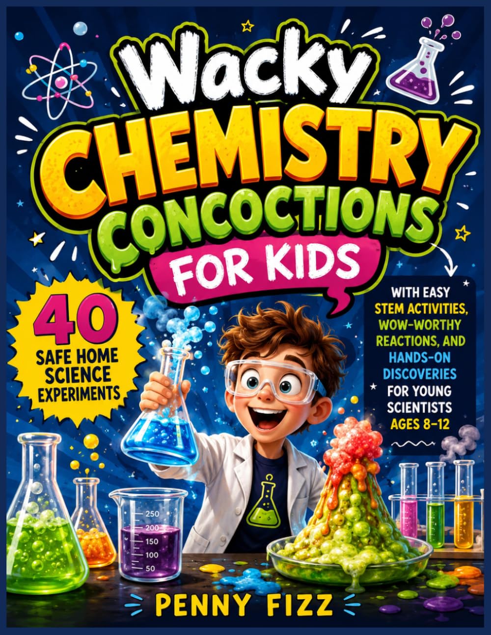 Wacky Chemistry Concoctions for Kids: 40 Safe Home Science Experiments with Easy STEM Activities, Wow-Worthy Reactions, and Hands-On Discoveries for Young Scientists Ages 8–12
