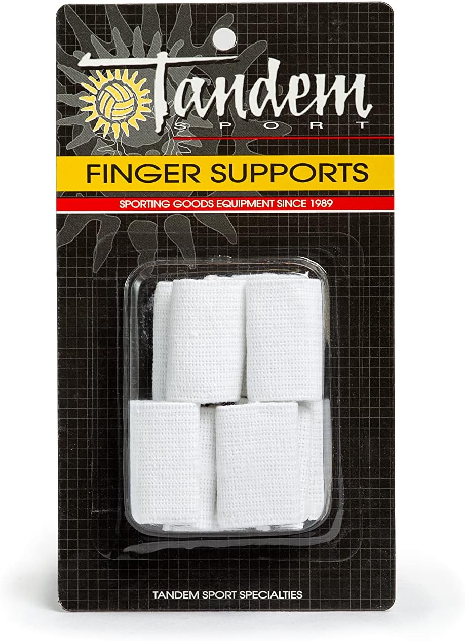 Tandem Sport Soportes para dedos – Mangas elásticas para dedos para soporte de voleibol, mangas de dedos de baloncesto y soporte de dedos para