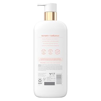 Dove Exfoliating Body Wash Glow Recharge Energizes & illuminates skin 3% brightening serum with vitamin C 18.5 oz