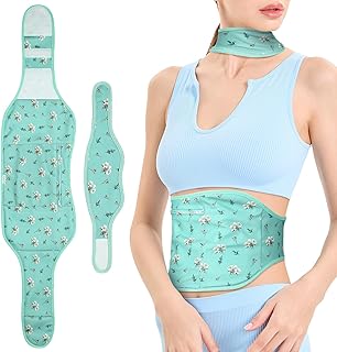 2Pcs Castor Oil Waist Pack Wrap Compress for Waist and Thyroid Neck Organic Flannel Cotton Castor Oil Waist Packs Kit for Liver Detox Stomach Thyroid Less Inflammation Insomnia(Oil Not Included)